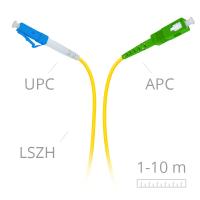 LC/upc-SC/apc Single Mode Fiber Optic Cable Simplex 2mm Patch cord LaserCords 