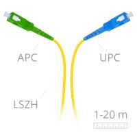 LaserCords SC/apc-SC/upc SM Simplex 2mm Patch cord