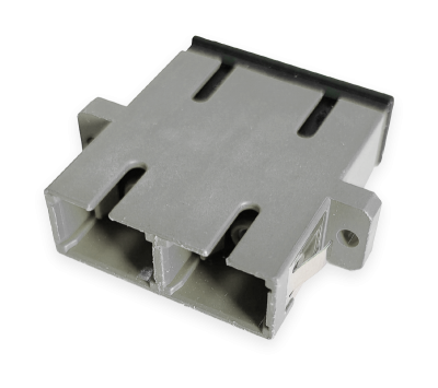 SC to SC Duplex Multimode Adapter with Flange, UPC