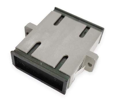 SC to SC Duplex Multimode Adapter with Flange, UPC