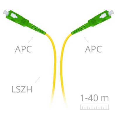 LaserCords SC/apc-SC/apc SM Simplex 2mm Patch cord