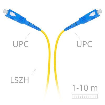 LaserCords SC/upc-SC/upc SM Simplex 2mm Patch cord
