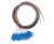 SC/upc 12 Fibers OS2 (G657.A1) Color Coded 0,9mm Optical pigtail --3m