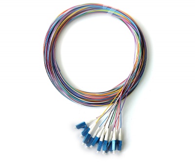 LC/upc 12 Fibers OS2 (G657.A1) Color Coded 0,9mm Optical pigtail --3m
