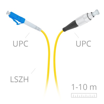LaserCords FC/upc-LC/upc SM Simplex 2mm Patch cord